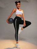Buy SHEIN Yoga Trendy Contrast Binding Sports Leggings in Pakistan