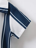 Buy SHEIN Young Boy Striped Print Shirt & Shorts in Pakistan