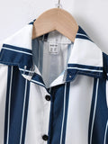 Buy SHEIN Young Boy Striped Print Shirt & Shorts in Pakistan