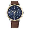Buy Tommy Hilfiger Leonard Blue Dial Brown Leather Strap Watch for Men - 1791980 in Pakistan