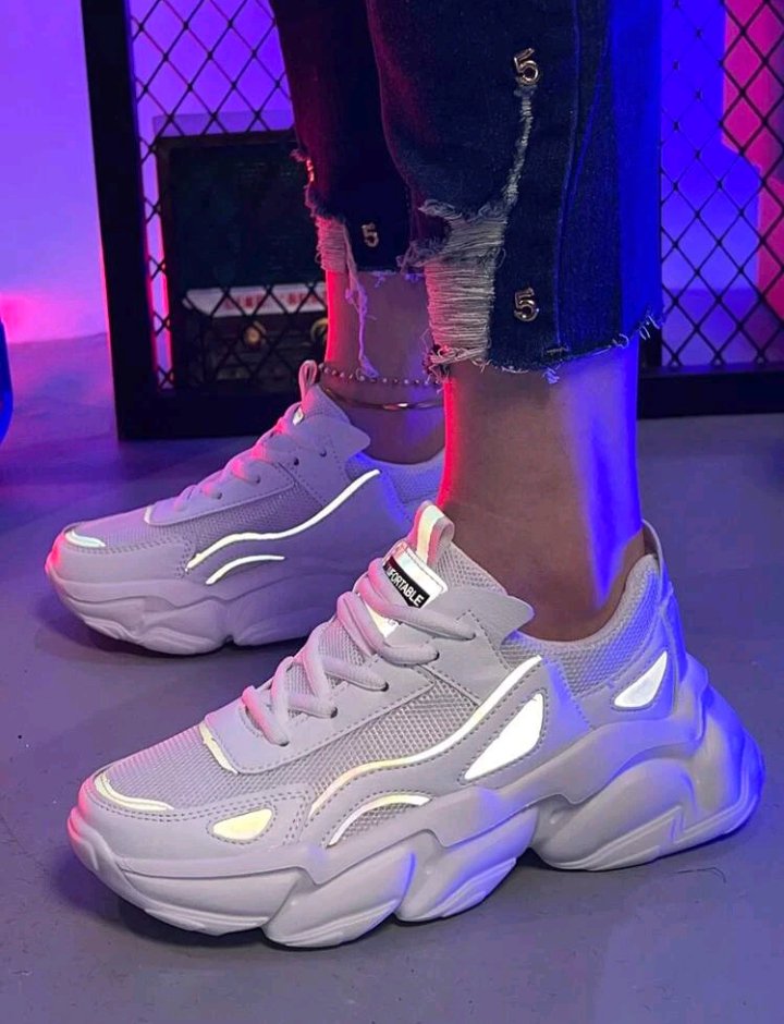 Buy SHEIN Women Two ToneåÊ Colorblock Lace-Up Front Chunky Sneakers in Pakistan