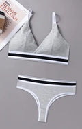 Buy Florea - Seamless Sports Bra and Thong Set Free Size - Grey in Pakistan