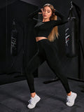 Buy SHEIN Seamless Raglan Sleeve Sports Set in Pakistan