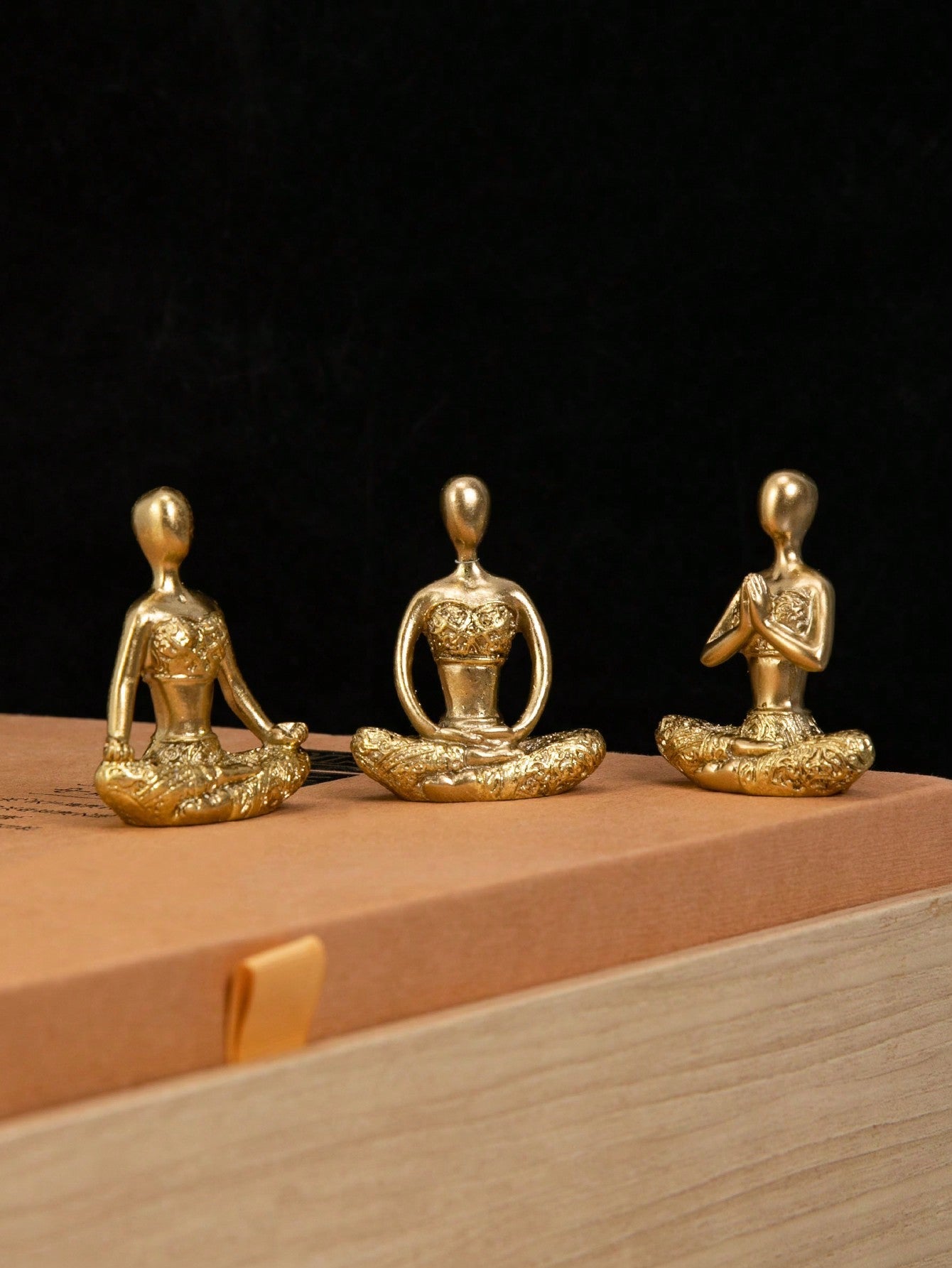 Buy SHEIN Set Of 3 Yoga Girl Figurine Miniature Ornament in Pakistan