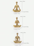 Buy SHEIN Set Of 3 Yoga Girl Figurine Miniature Ornament in Pakistan