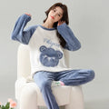 Buy Sajiero Blue Blush Fleece Pajama Suit in Pakistan