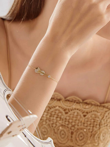 Buy Shein Rhinestone Decor Guitar Decor Chain Bracelet 1pc in Pakistan
