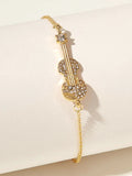 Buy Shein Rhinestone Decor Guitar Decor Chain Bracelet 1pc in Pakistan
