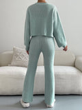 Buy SHEIN Single Breasted Drop Shoulder Cardigan & Tie Front Knit Pants in Pakistan