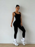 Buy SHEIN Slayoga Tight-Fitting Stretchy Casual Sexy Sleeveless Bra Back Slimming Tummy Control Elegant Sports Fitness Vintage Leg Lengthening Yoga Jumpsuit in Pakistan