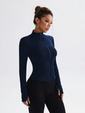 Buy SHEIN Slim Fit Athletic Yoga Jacket With Zipper, Stretchy & Form-Fitting For Fitness, Running, Casual Living & Workout in Pakistan