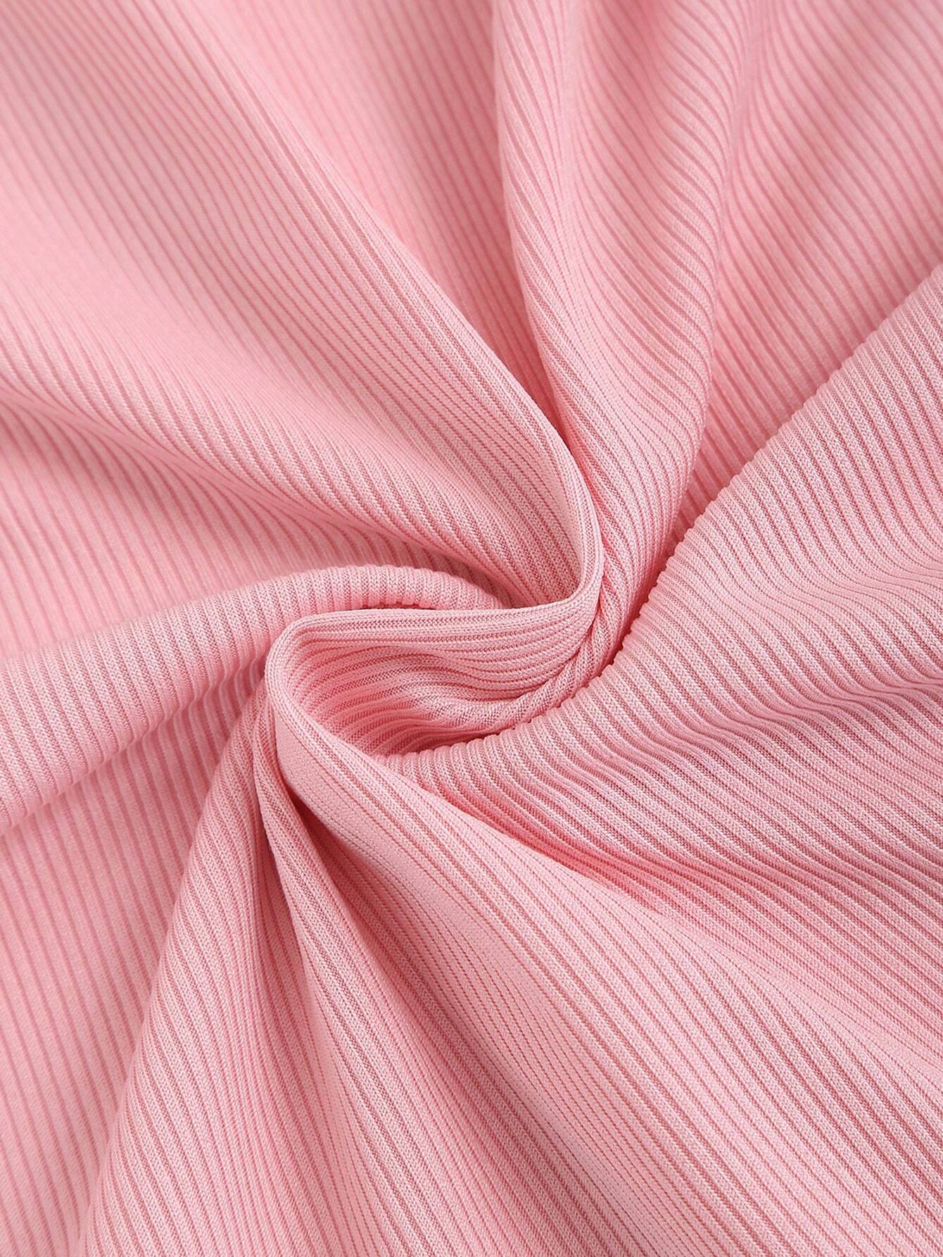 Buy SHEIN Sweetra Contrast Binding Button Detail Tight Fit T-Shirt For Casual Summer Graphic Tees Women Tops in Pakistan