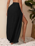 Buy SHEIN Swim Vcay Summer Beach Knot Waist Cover Up Skirt in Pakistan