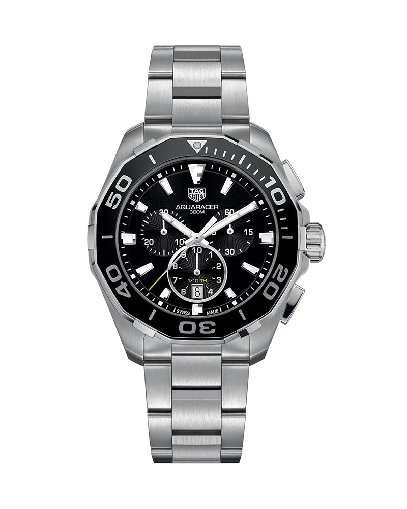 Buy Tag Heuer Aquaracer Black Dial Black Steel Strap Watch for Men - CAY111A.BA0927 in Pakistan