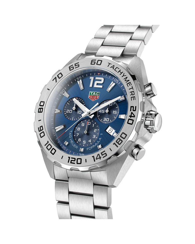 Buy Tag Heuer Formula 1 Chronograph Blue Dial Silver Steel Strap Watch for Men - CAZ101K.BA0842 in Pakistan