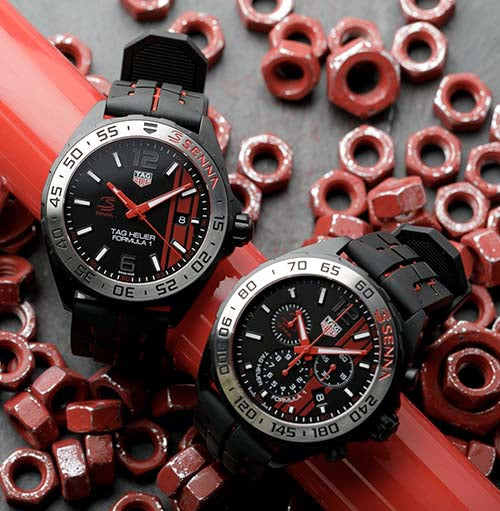 Buy Tag Heuer Formula 1 Ayrton Senna Special Edition Black Dial Black Rubber Strap Watch for Men - CAZ1019.FT8027 in Pakistan