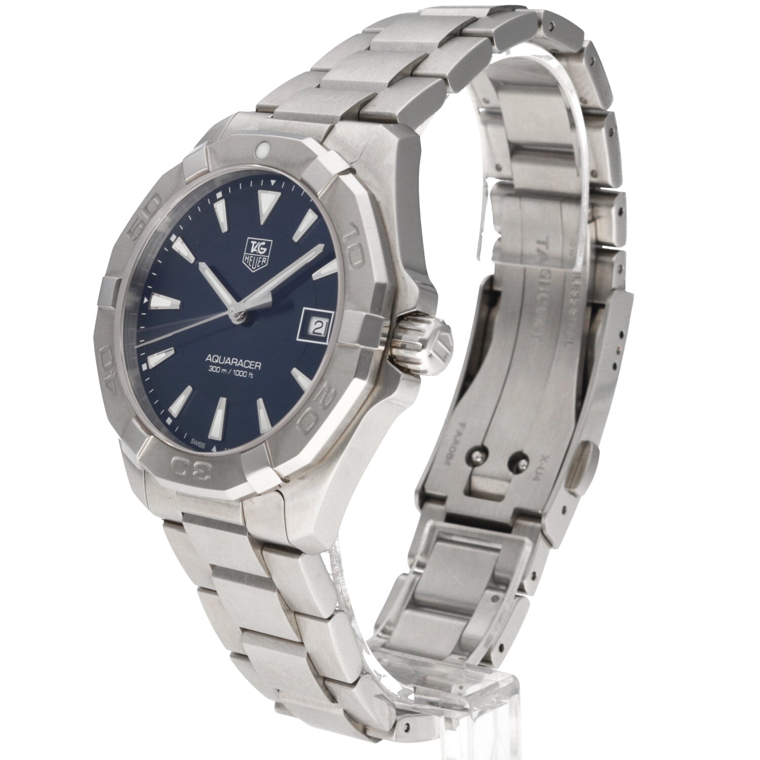 Buy Tag Heuer Aquaracer Blue Dial Silver Steel Strap Watch for Men - WAY1112.BA0928 in Pakistan