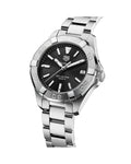 Buy Tag Heuer Aquaracer Black Dial Silver Steel Strap Watch for Women - WBD1310.BA0740 in Pakistan