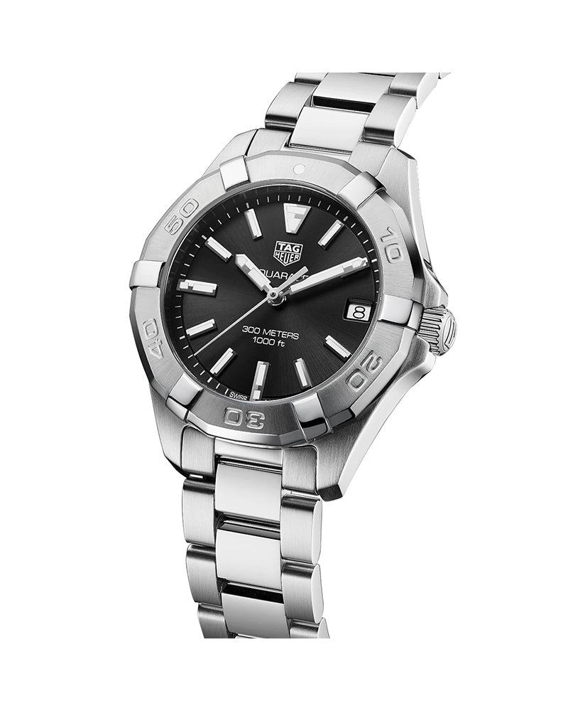 Buy Tag Heuer Aquaracer Black Dial Silver Steel Strap Watch for Women - WBD1310.BA0740 in Pakistan
