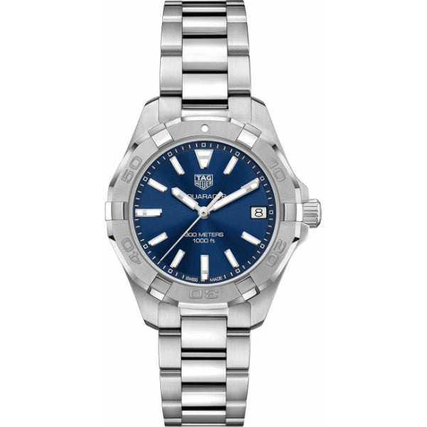 Buy Tag Heuer Aquaracer Blue Dial Silver Steel Strap Watch for Women - WBD1312.BA0740 in Pakistan