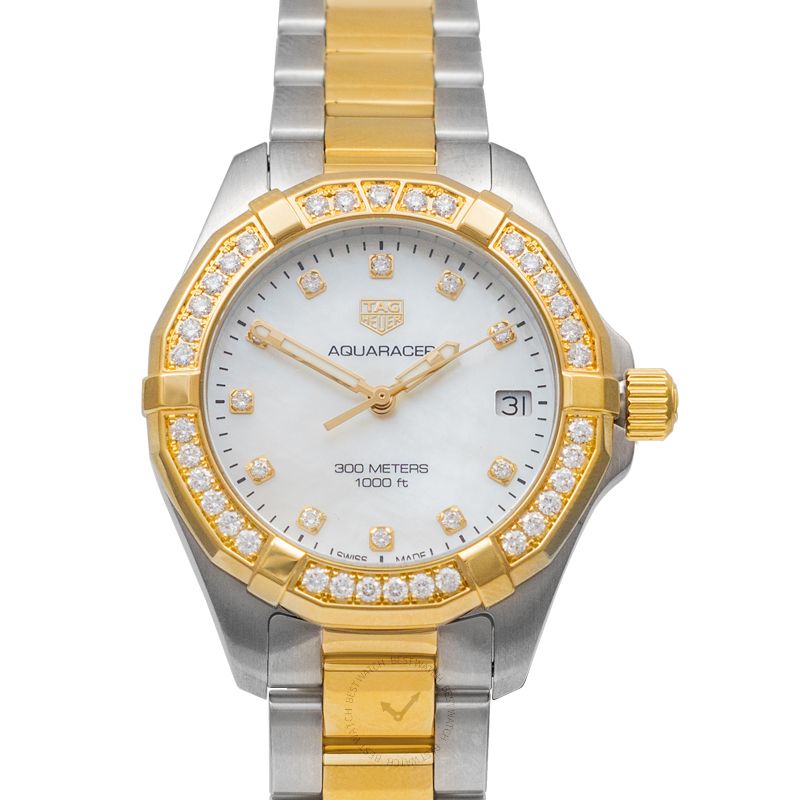 Buy Tag Heuer Aquaracer Mother of Pearl Dial Two Tone Steel Strap Watch for Women - WBD1323.BB0320 in Pakistan