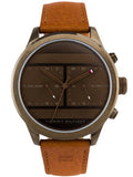 Buy Tommy Hilfiger Mens Quartz Brown Leather Strap Brown Dial 44mm Watch - 1791594 in Pakistan