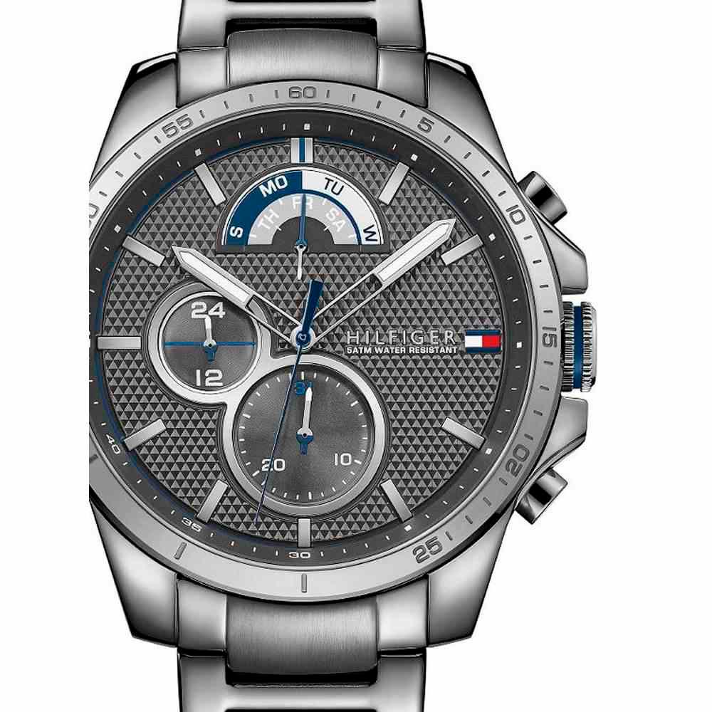 Buy Tommy Hilfiger Mens Quartz Stainless Steel Grey Dial 46mm Watch - 1791347 in Pakistan