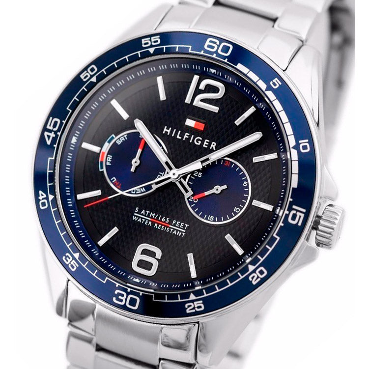 Buy Tommy Hilfiger Mens Quartz Stainless Steel Blue Dial 46mm Watch - 1791366 in Pakistan