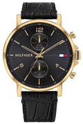 Buy Tommy Hilfiger Mens Quartz Leather Strap Black Dial 44mm Watch - 1710417 in Pakistan