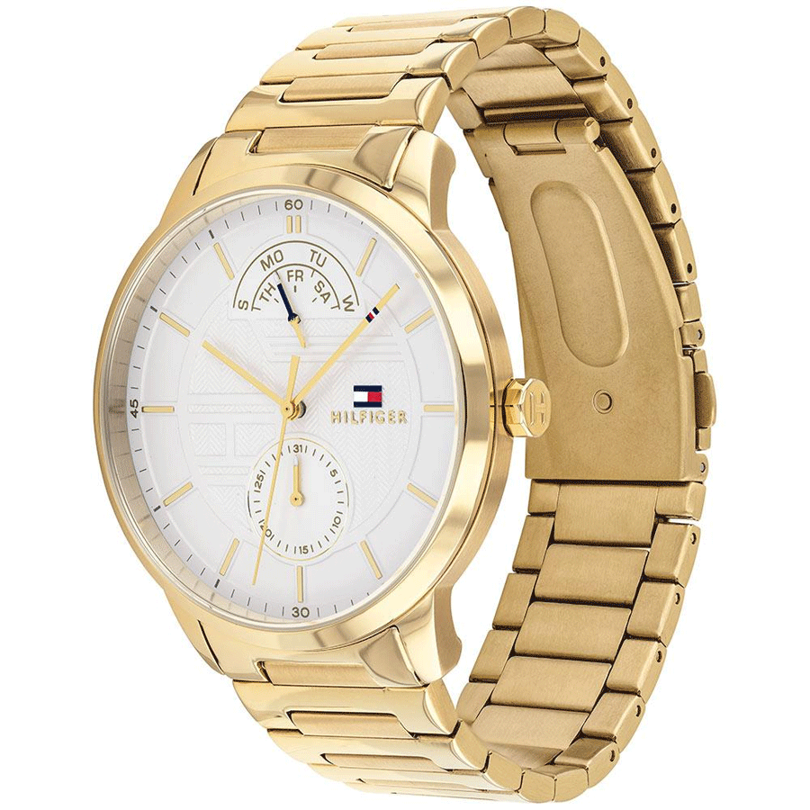Buy Tommy Hilfiger Mens Quartz Stainless Steel White Dial 44mm Watch - 1791609 in Pakistan