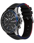 Buy Tommy Hilfiger Mens Quartz Silicone Strap Black Dial 46mm Watch - 1791724 in Pakistan
