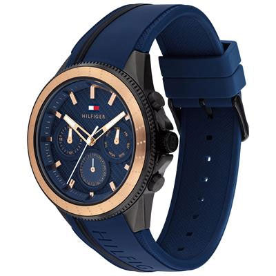 Buy Tommy Hilfiger Mens Quartz Blue Silicone Strap Blue Dial 44mm Watch - 1791860 in Pakistan