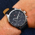 Buy Tommy Hilfiger Grey Dial Black Leather Strap Watch for Men - 1710424 in Pakistan