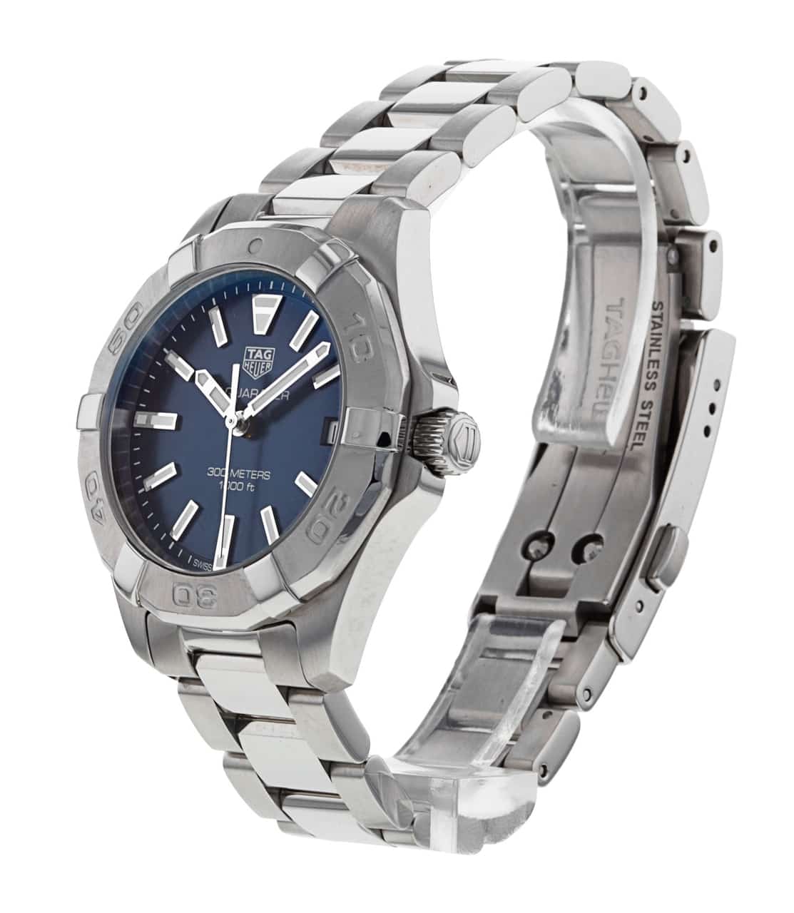 Buy Tag Heuer Aquaracer Blue Dial Silver Steel Strap Watch for Women - WBD1312.BA0740 in Pakistan