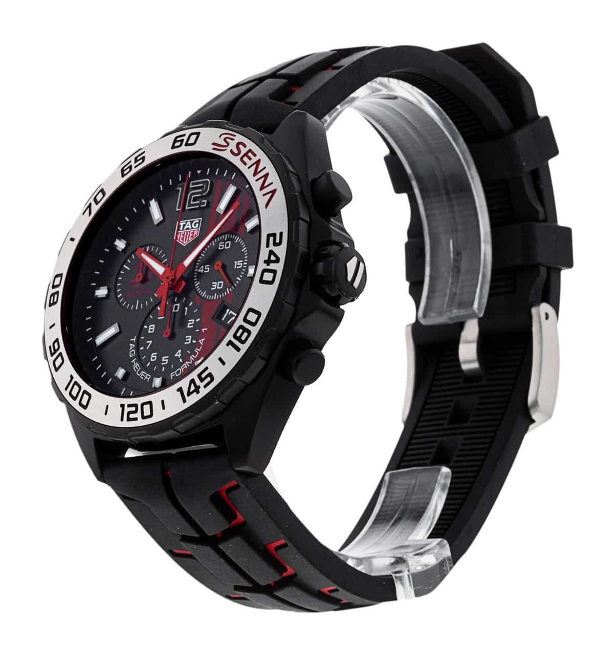 Buy Tag Heuer Formula 1 Ayrton Senna Special Edition Black Dial Black Rubber Strap Watch for Men - CAZ1019.FT8027 in Pakistan