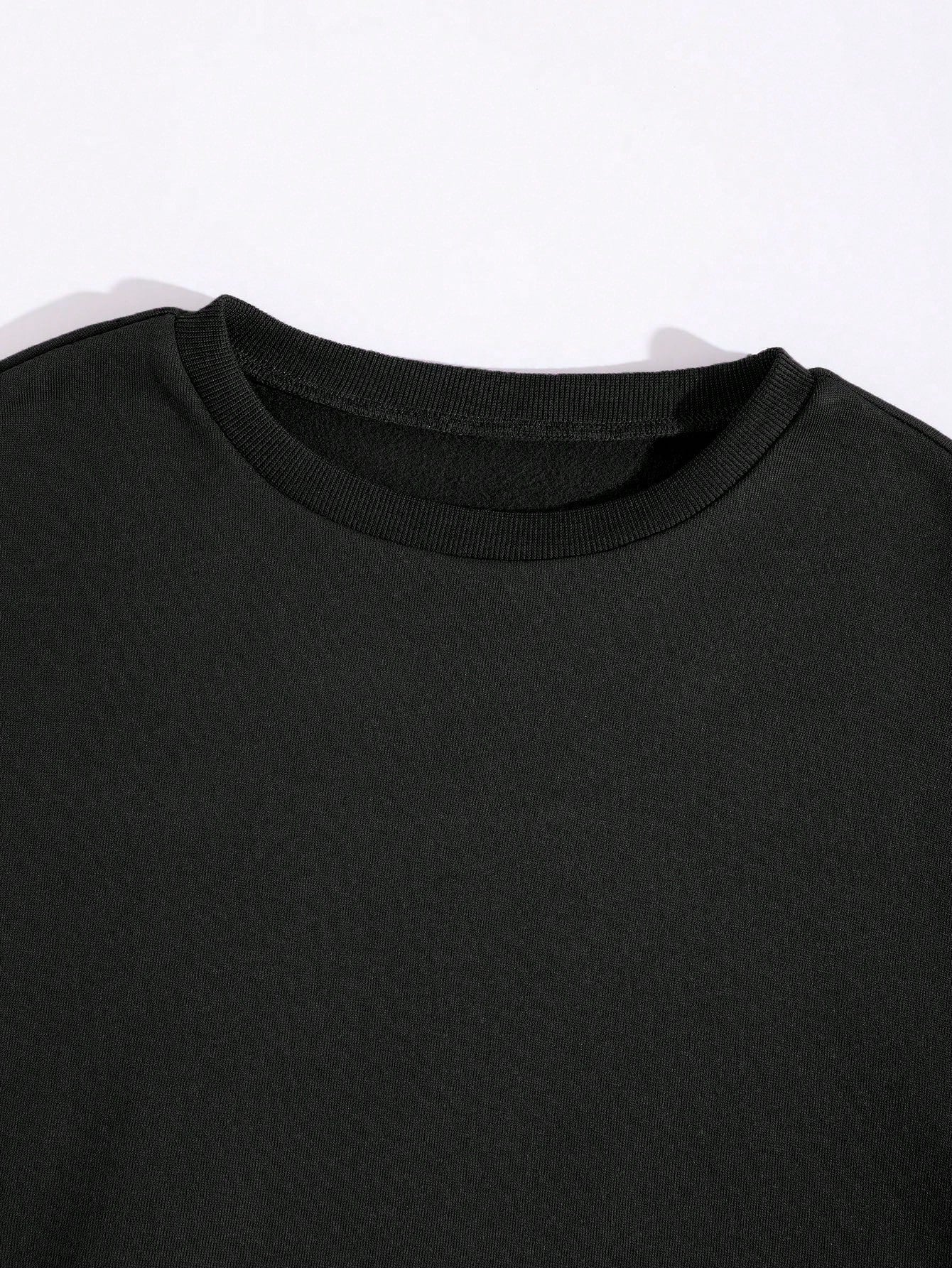 Buy SHEIN Thermal Lined Solid Sweatshirt With Joggers in Pakistan