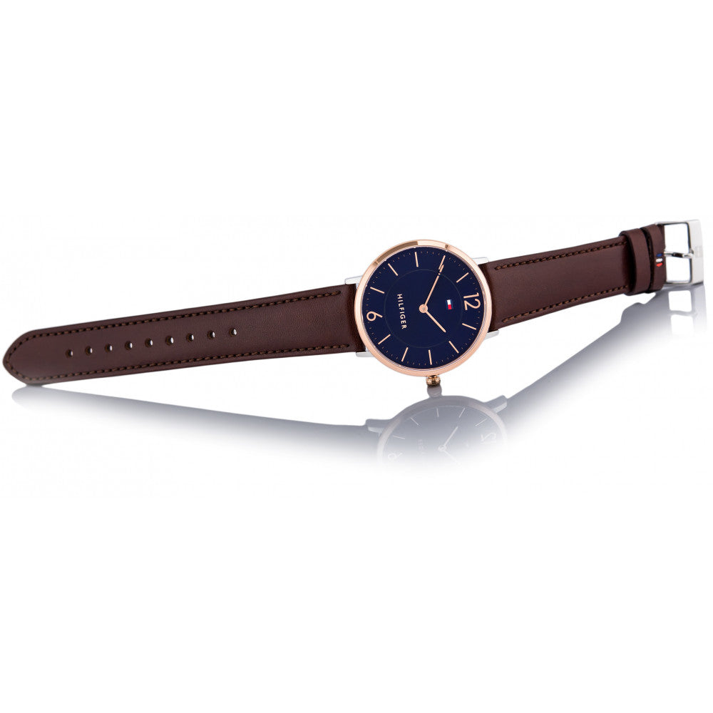 Buy Tommy Hilfiger James Blue Dial Brown Leather Strap Watch for Men - 1710354 in Pakistan