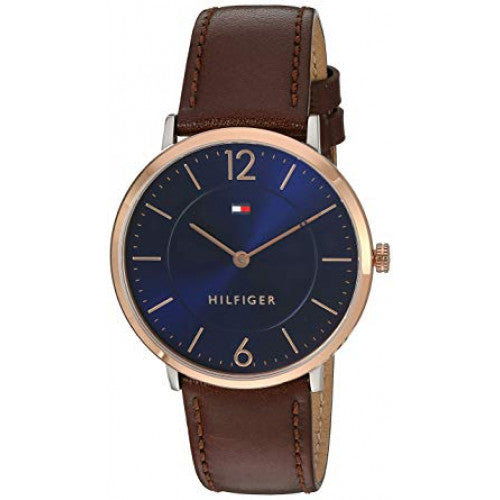 Buy Tommy Hilfiger James Blue Dial Brown Leather Strap Watch for Men - 1710354 in Pakistan