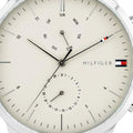 Buy Tommy Hilfiger Evan White Dial Brown Leather Strap Watch for Men - 1710404 in Pakistan