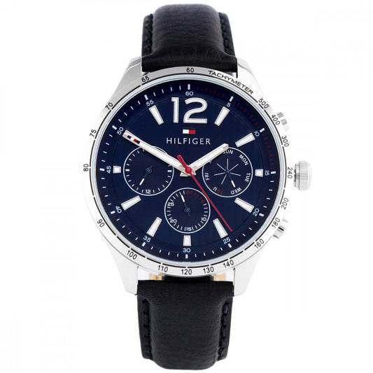 Buy Tommy Hilfiger Mens Quartz Leather Strap Blue Dial 44mm Watch - 1791468 in Pakistan