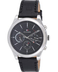 Buy Tommy Hilfiger Mens Quartz Black Leather Strap Black Dial 44mm Watch - 1791740 in Pakistan
