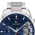Buy Tommy Hilfiger Mens Quartz Silver Stainless Steel Blue Dial 44mm Watch - 1710448 in Pakistan
