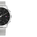 Buy Tommy Hilfiger Easton Black Dial Silver Mesh Bracelet Watch for Men - 1710433 in Pakistan