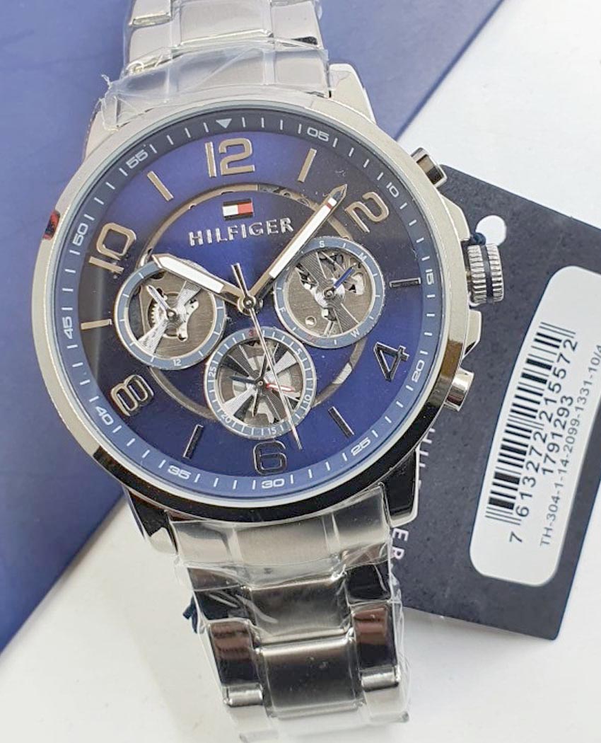 Buy Tommy Hilfiger Mens Quartz Stainless Steel Blue Dial 44mm Watch - 1791293 in Pakistan