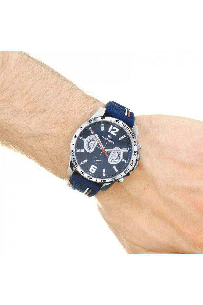 Buy Tommy Hilfiger Mens Quartz Blue Silicone Strap Blue Dial 46mm Watch - 1791476 in Pakistan