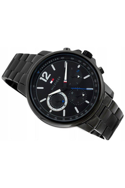 Buy Tommy Hilfiger Mens Quartz Analog Stainless Steel Black Dial 44mm Watch - 1791529 in Pakistan