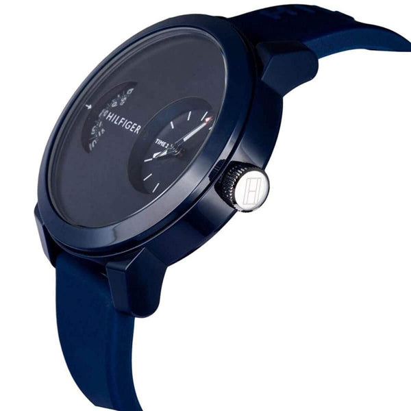 Buy Tommy Hilfiger Mens Quartz Silicone Strap Blue Dial 44mm Watch - 1791556 in Pakistan