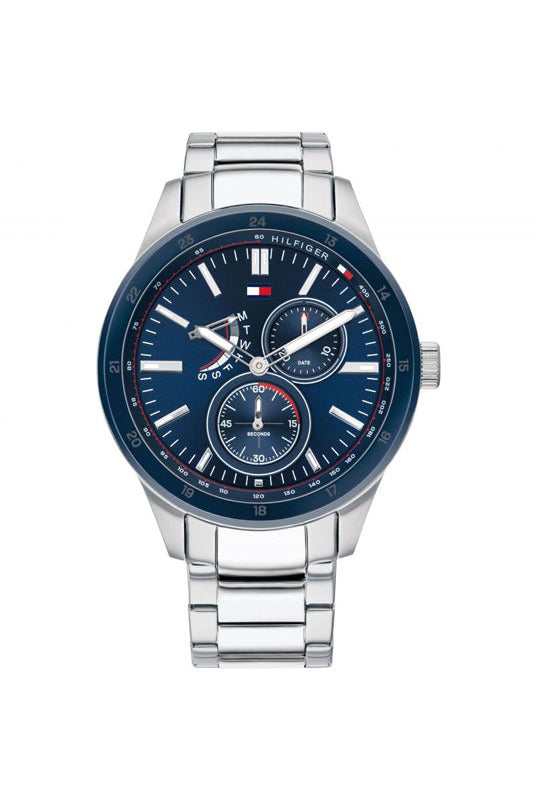 Buy Tommy Hilfiger Mens Analogue Quartz Stainless Steel Blue Dial 44mm Watch - 1791640 in Pakistan