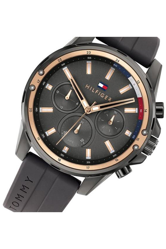 Buy Tommy Hilfiger Mens Quartz Silicone Strap Grey Dial 45mm Watch - 1791792 in Pakistan