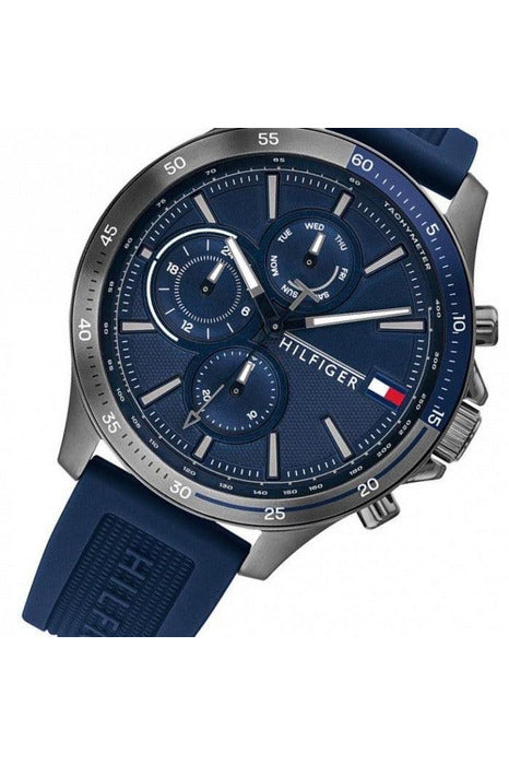 Buy Tommy Hilfiger Mens Quartz Silicone Strap Blue Dial 46mm Watch - 1791721 in Pakistan